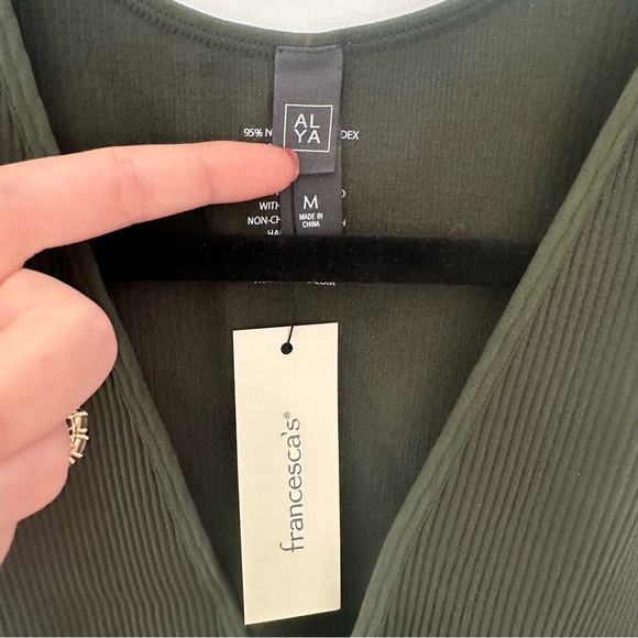 Green Ribbed Tank : Francesca’s - Picture 2 of 4
